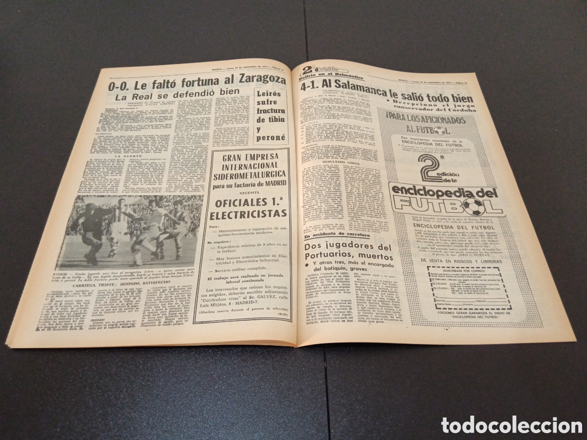 Coleccionismo deportivo: MARCA 24/09/1973 - Foto 8