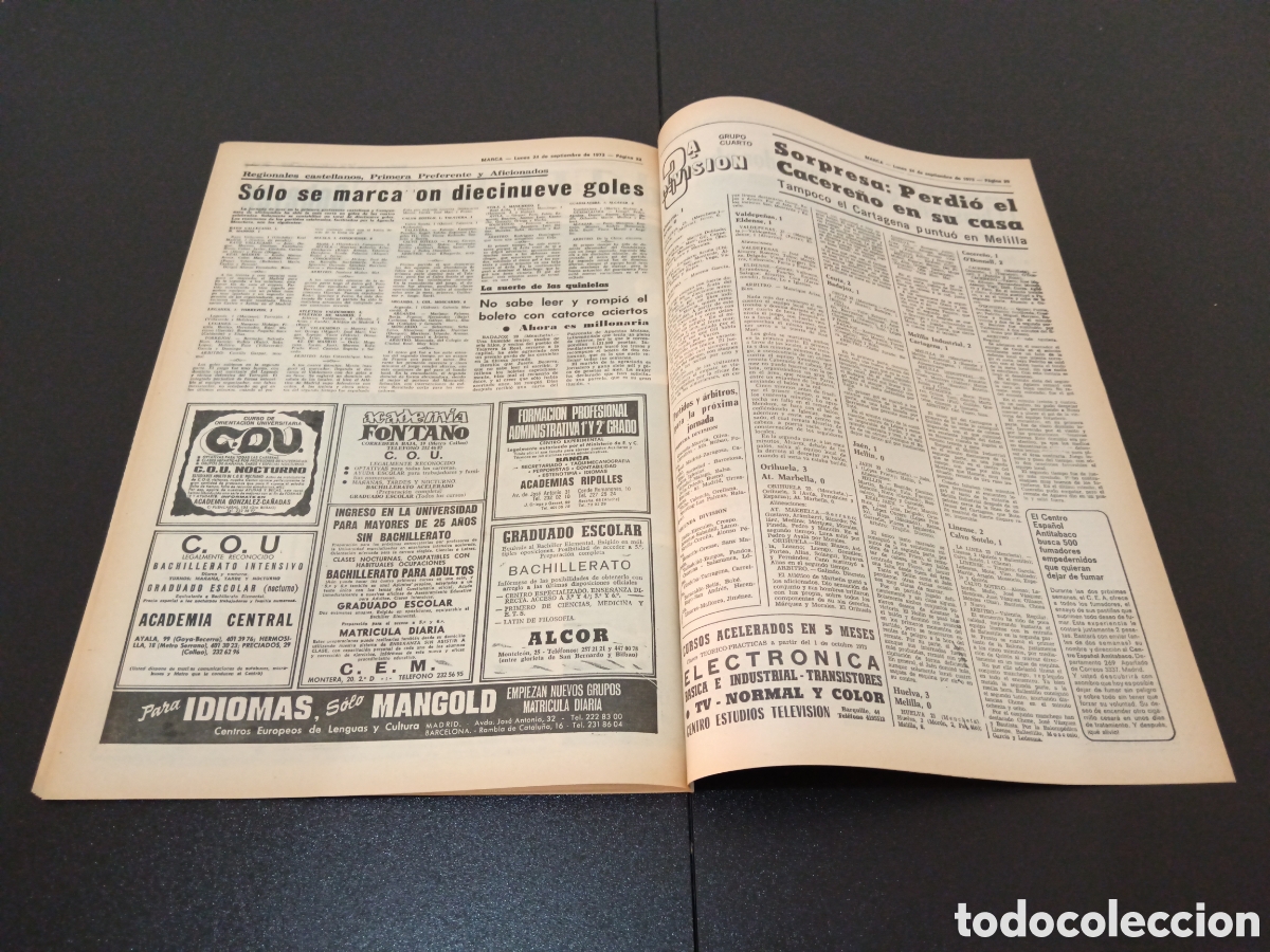 Coleccionismo deportivo: MARCA 24/09/1973 - Foto 12