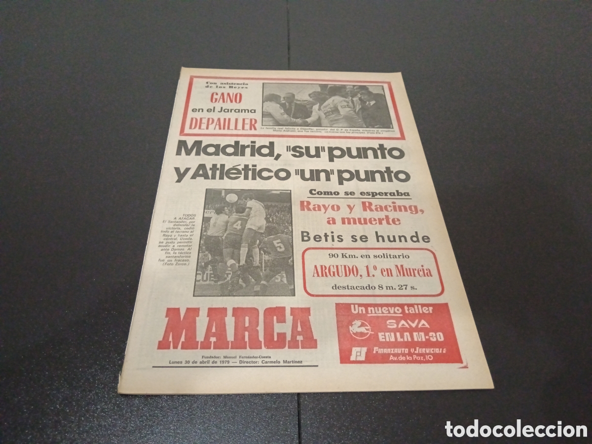 Sammelleidenschaft Sport: MARCA 30/04/1979 HUELVA 1 BURGOS 5 AT MADRID 1 BARCELONA 1 RESUMEN JORNADA N&deg; 29