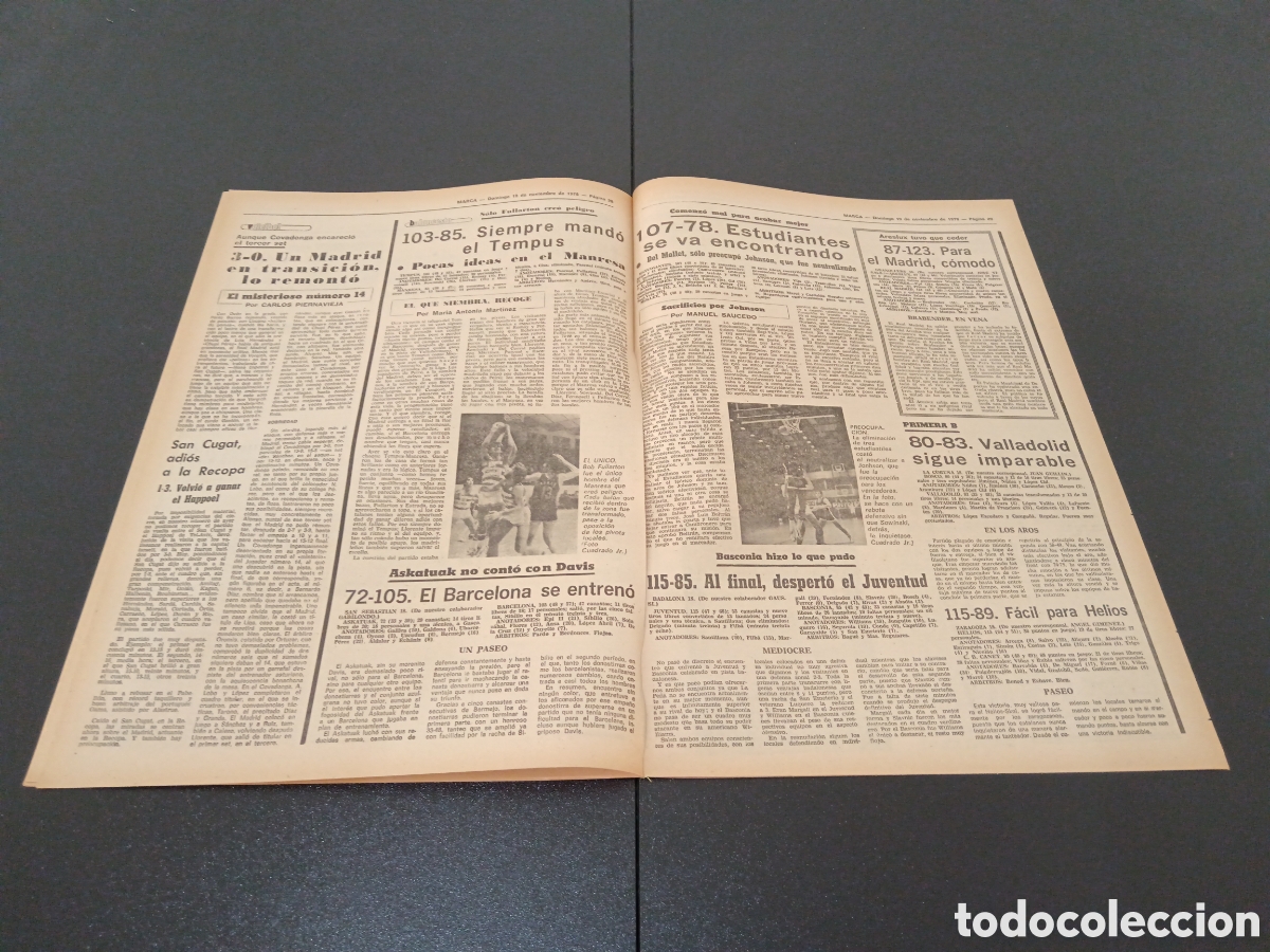 Coleccionismo deportivo: MARCA 19/11/1978 - Foto 6