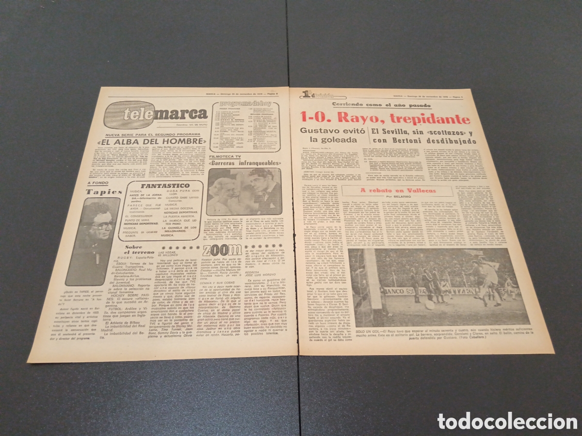 Coleccionismo deportivo: MARCA 26/11/1978 - Foto 2