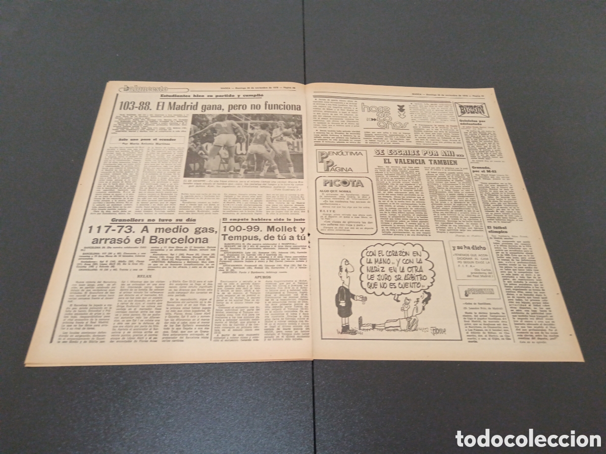 Coleccionismo deportivo: MARCA 26/11/1978 - Foto 5