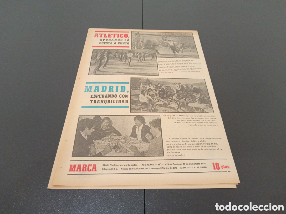 Coleccionismo deportivo: MARCA 26/11/1978 - Foto 6