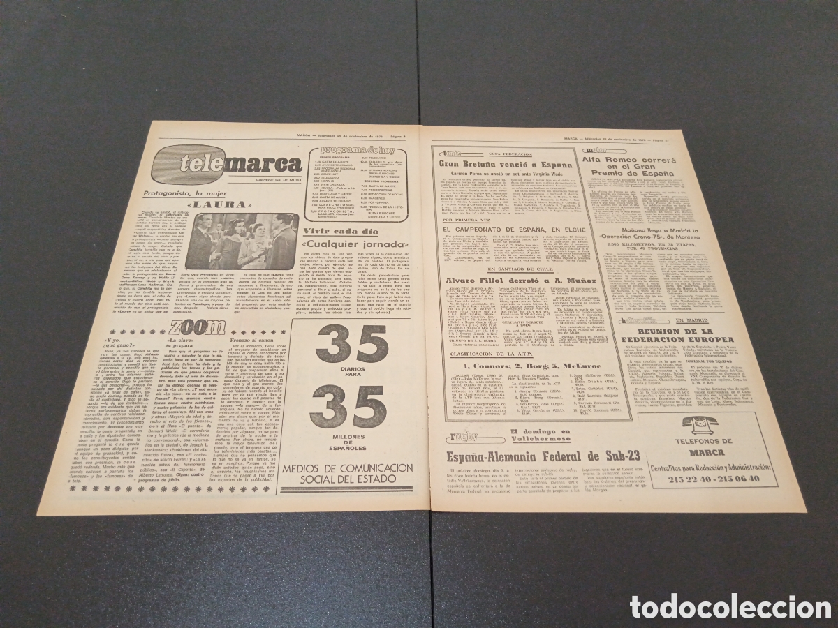 Coleccionismo deportivo: MARCA 29/11/1978 - Foto 2