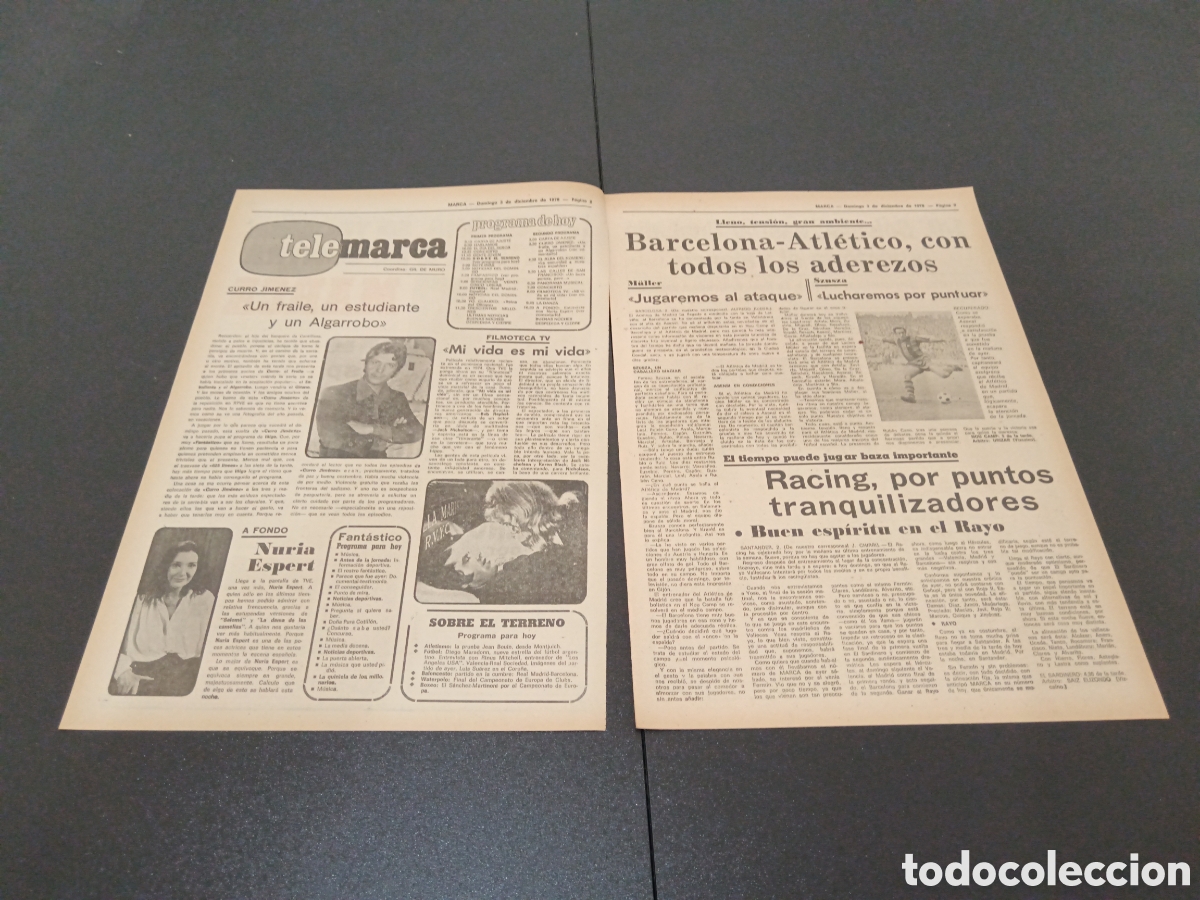 Coleccionismo deportivo: MARCA 03/12/1978 - Foto 2