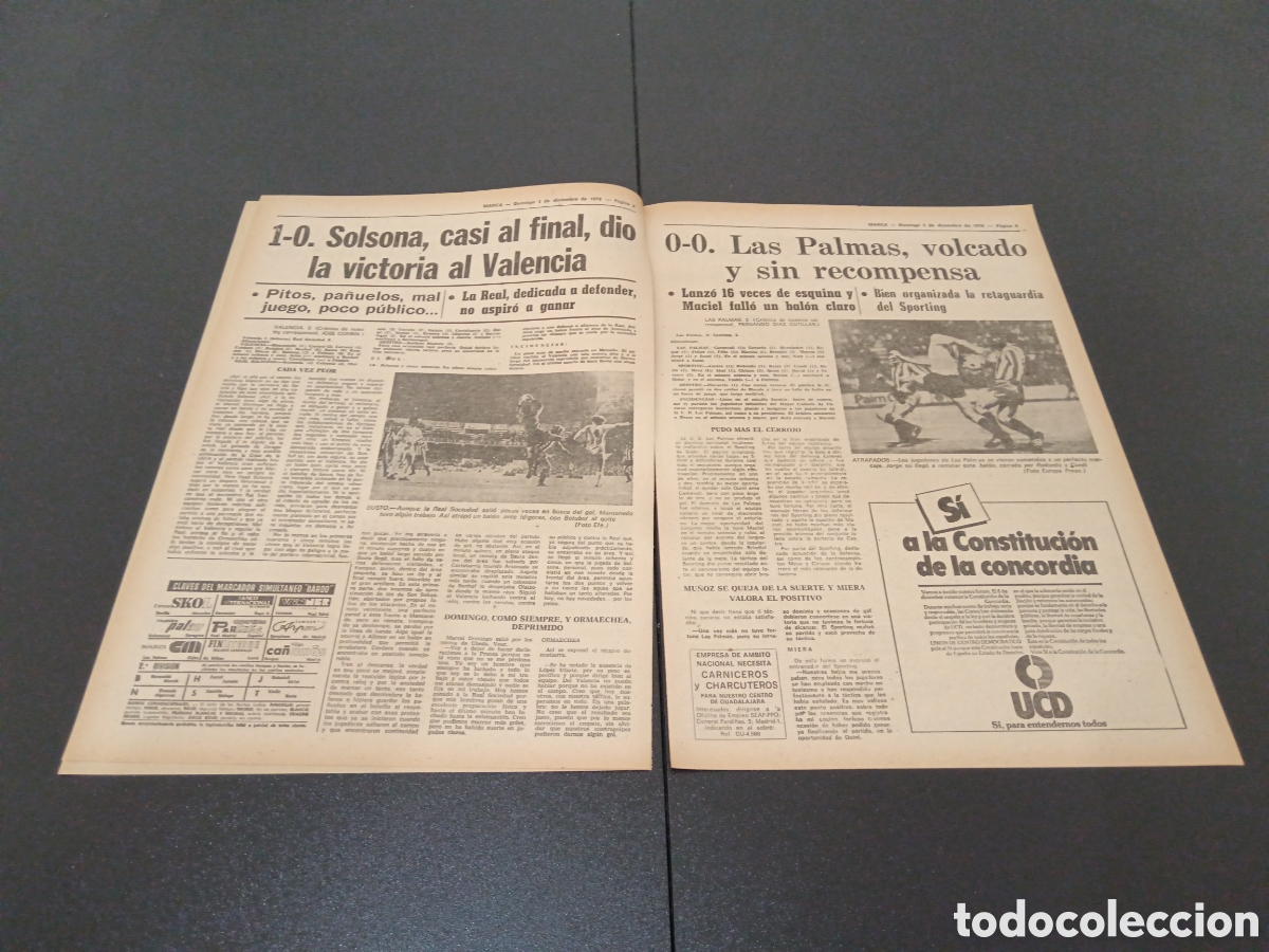 Coleccionismo deportivo: MARCA 03/12/1978 - Foto 3