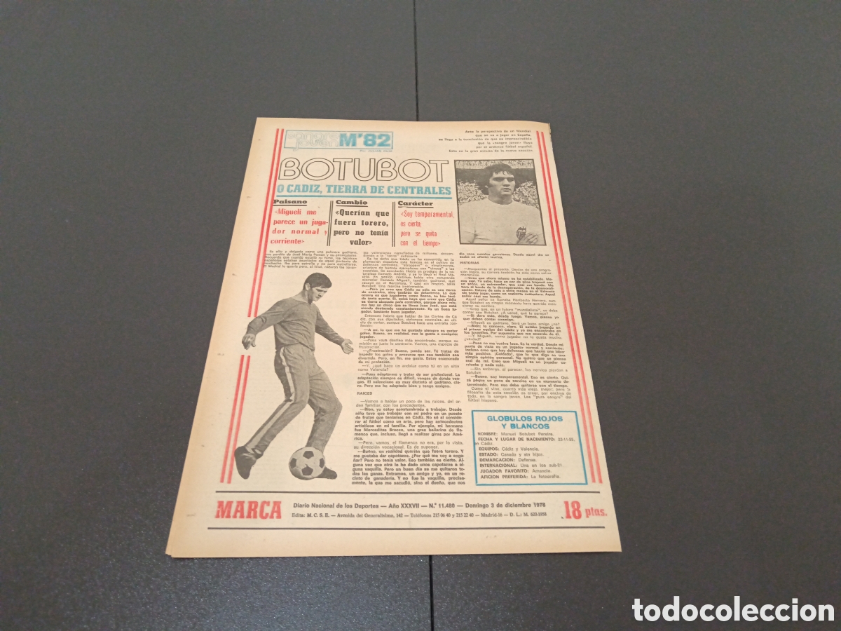 Coleccionismo deportivo: MARCA 03/12/1978 - Foto 8