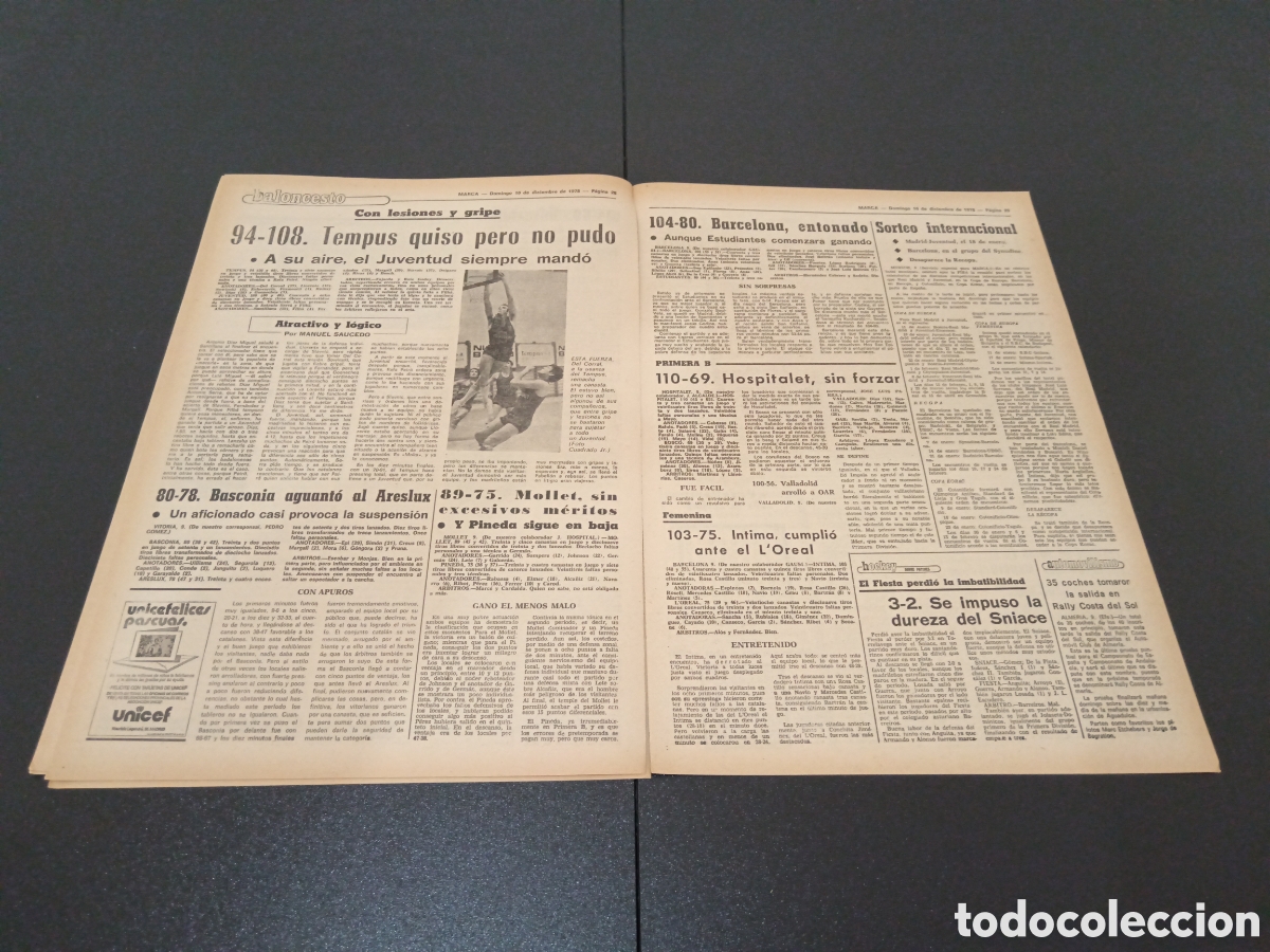 Coleccionismo deportivo: MARCA 10/12/1978 - Foto 5