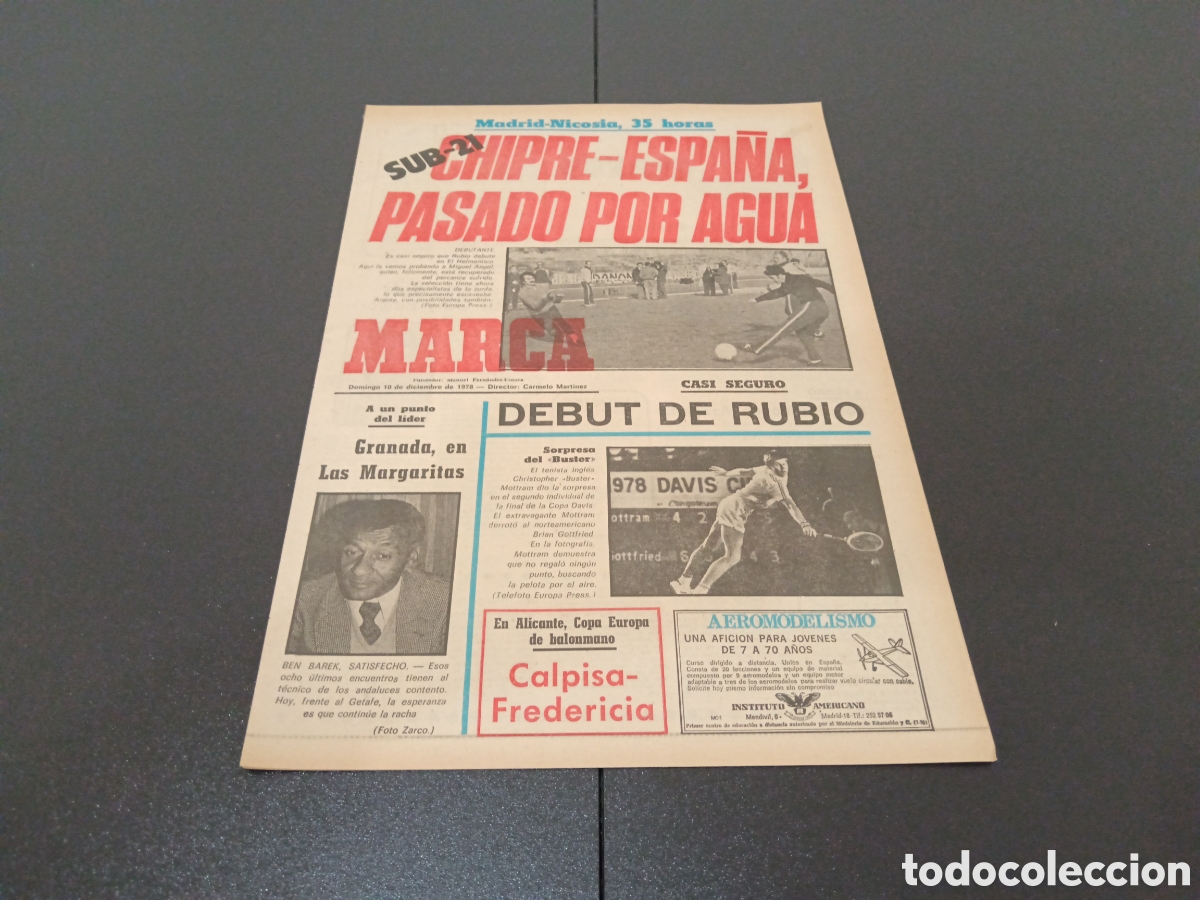 Coleccionismo deportivo: MARCA 10/12/1978 - Foto 1