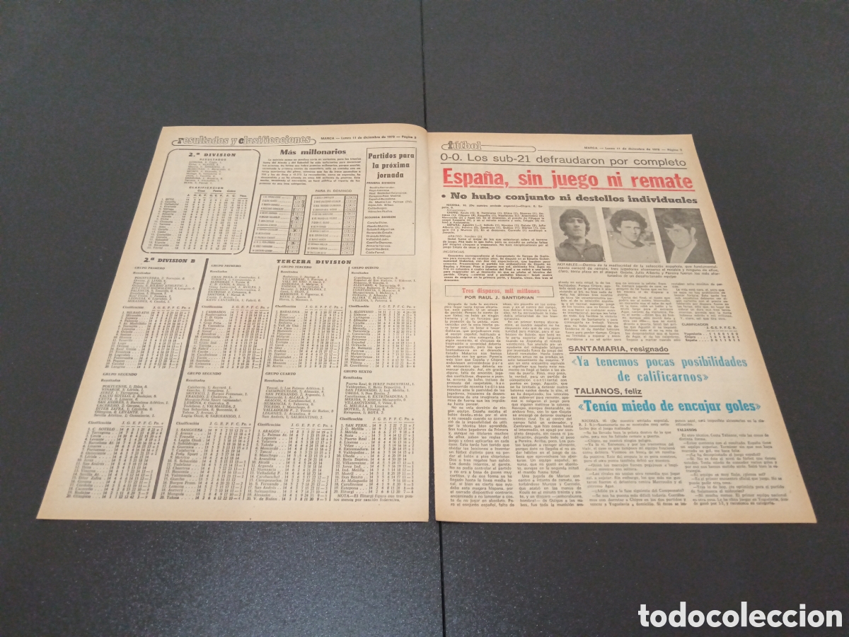 Coleccionismo deportivo: MARCA 11/12/1978 - Foto 2