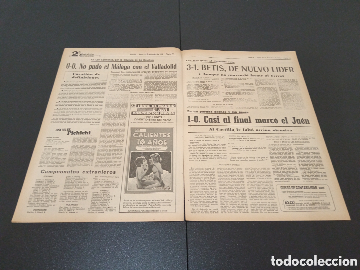 Coleccionismo deportivo: MARCA 11/12/1978 - Foto 4