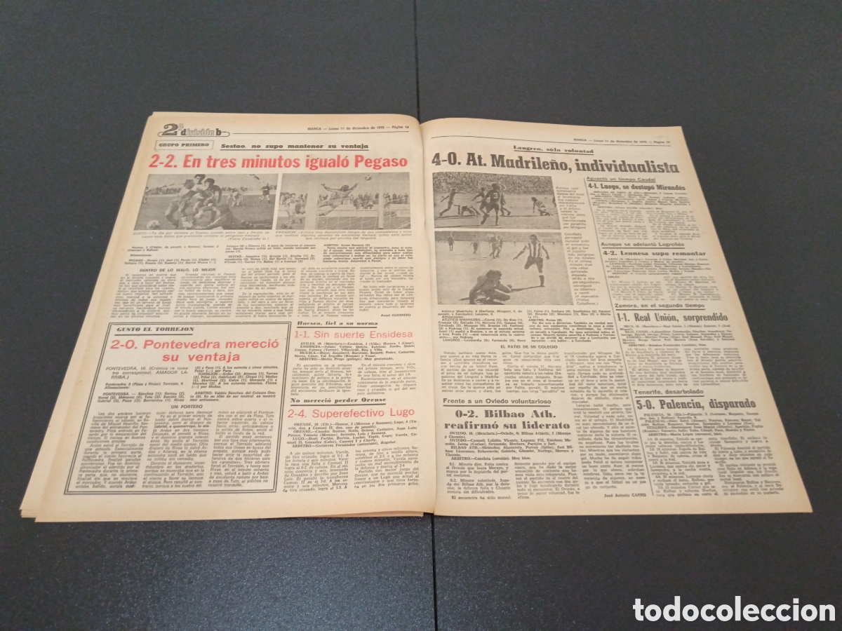Coleccionismo deportivo: MARCA 11/12/1978 - Foto 6