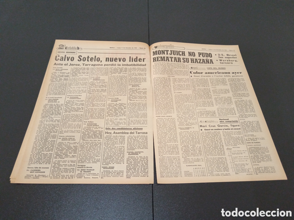 Coleccionismo deportivo: MARCA 11/12/1978 - Foto 8