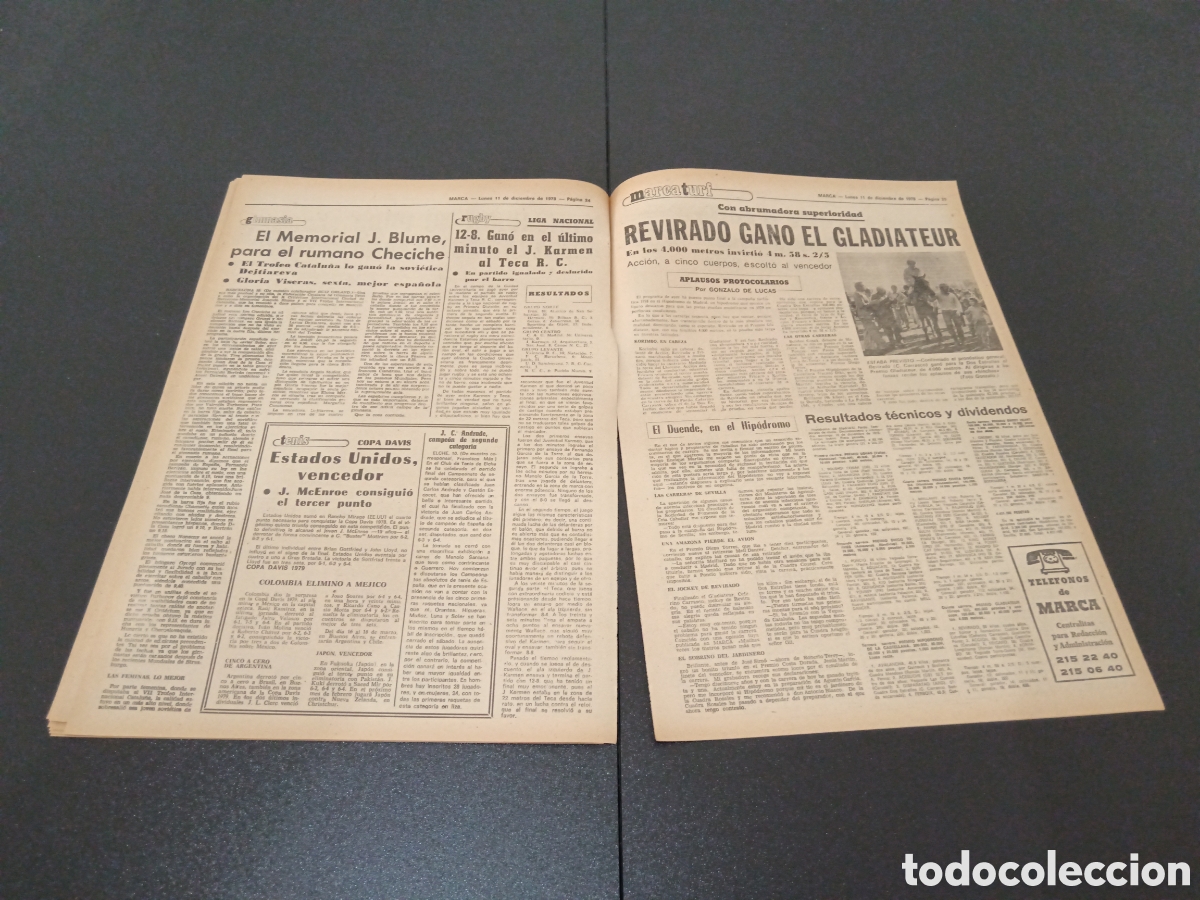 Coleccionismo deportivo: MARCA 11/12/1978 - Foto 9