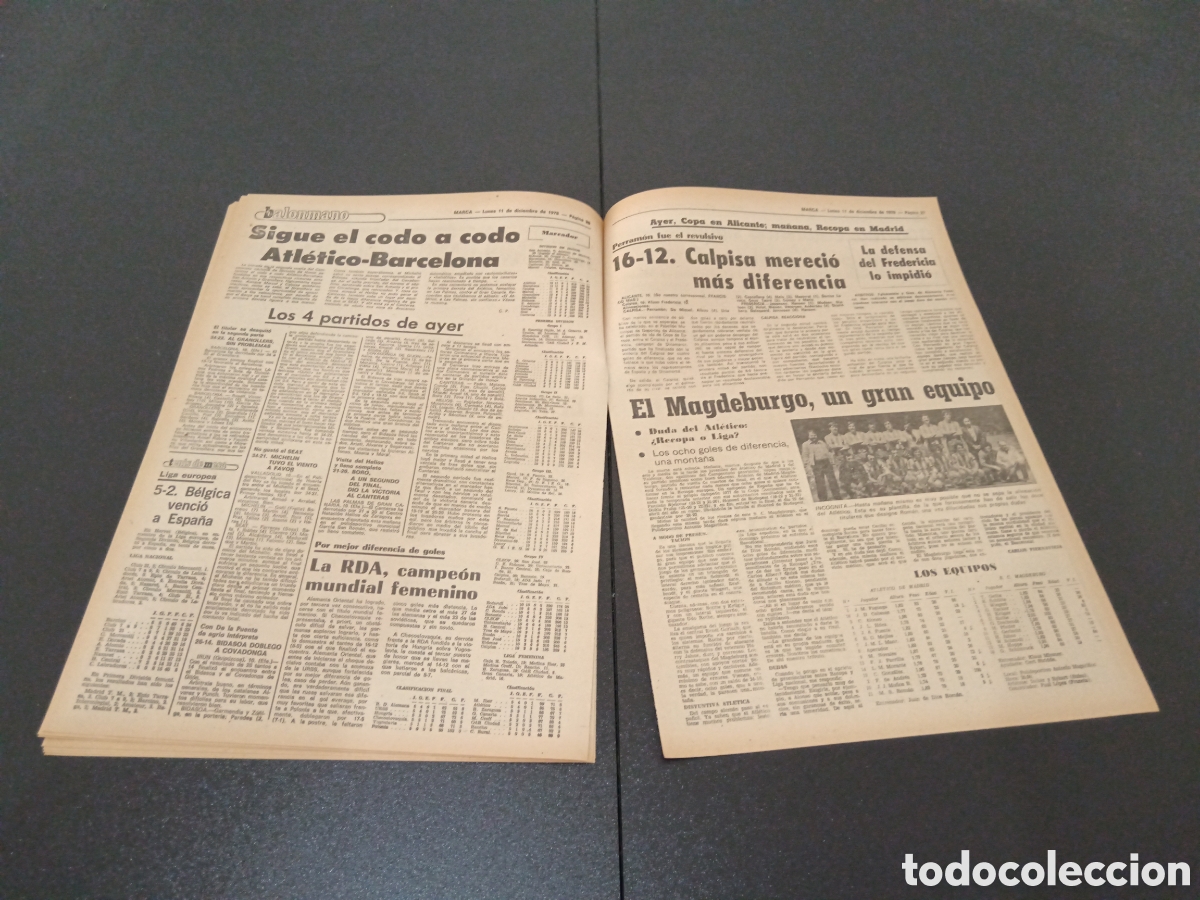 Coleccionismo deportivo: MARCA 11/12/1978 - Foto 10