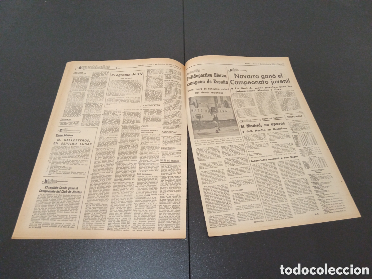 Coleccionismo deportivo: MARCA 11/12/1978 - Foto 12