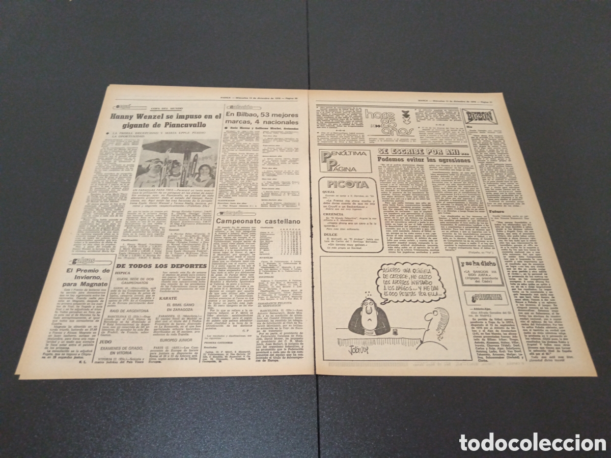 Coleccionismo deportivo: MARCA 13/12/1978 - Foto 3