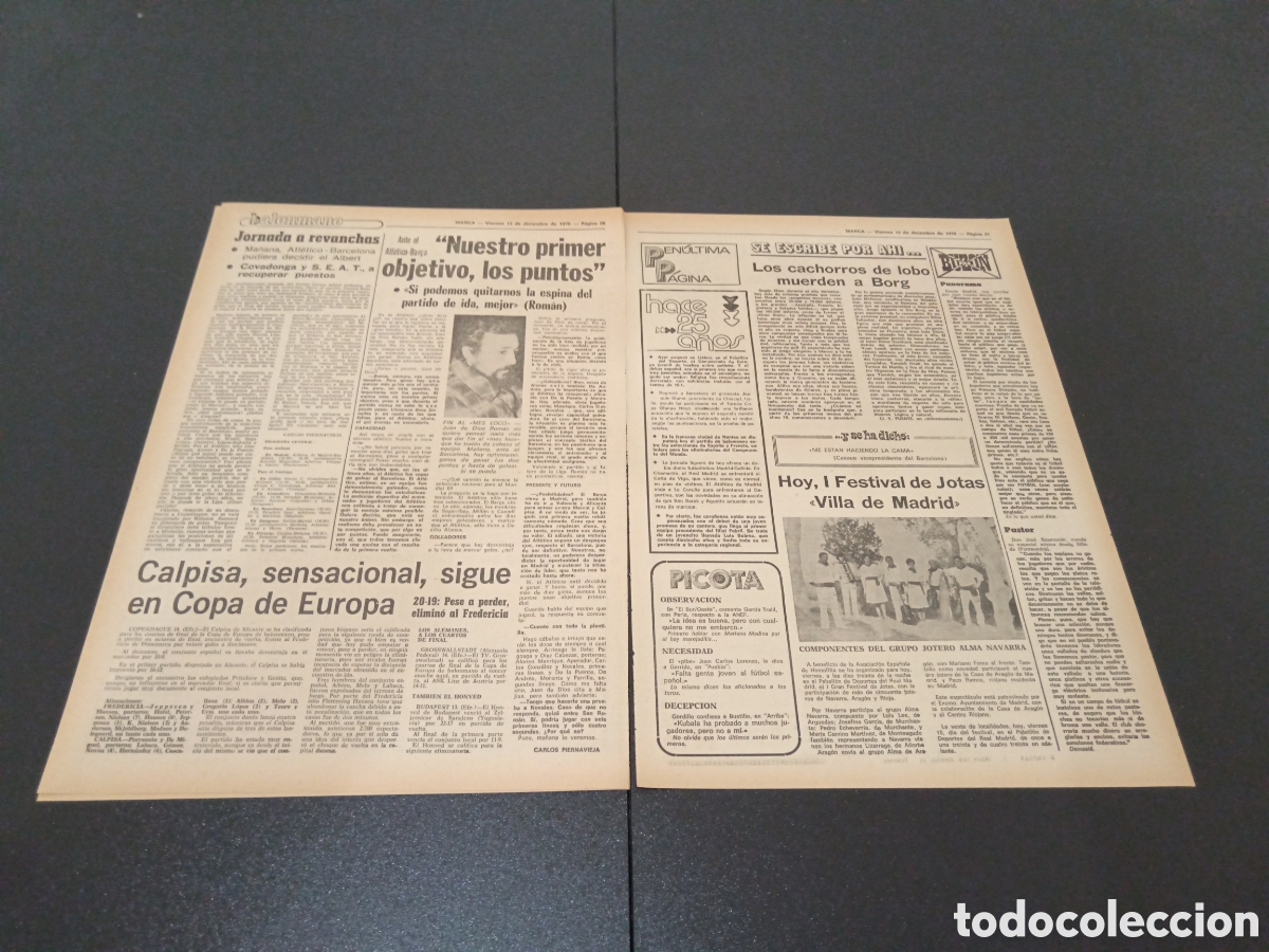 Coleccionismo deportivo: MARCA 15/12/1978 - Foto 3