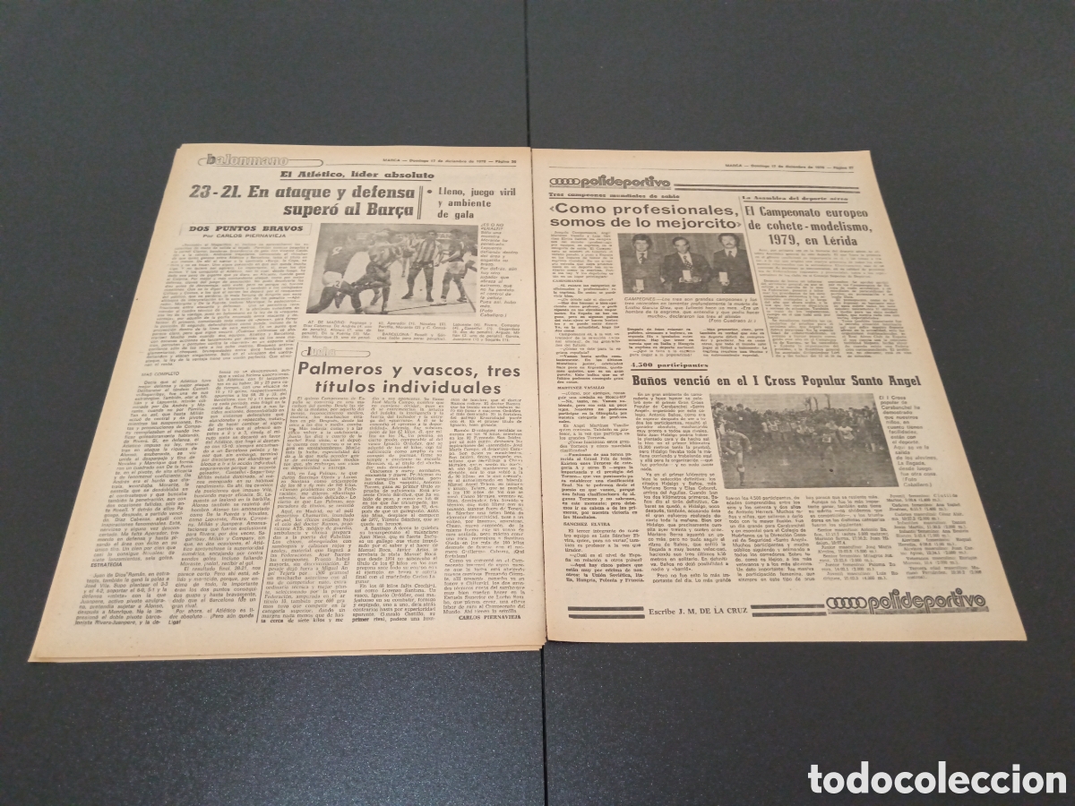 Coleccionismo deportivo: MARCA 17/12/1978 - Foto 6
