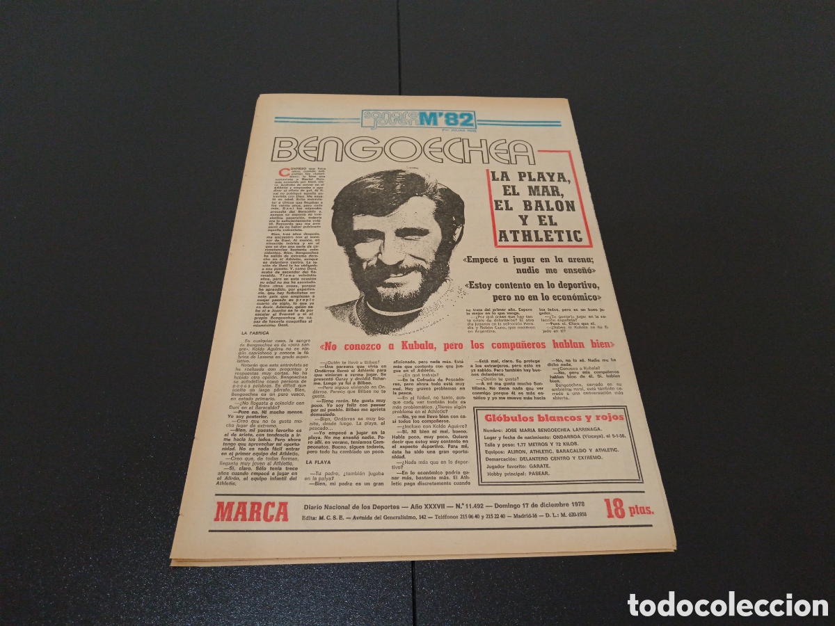 Coleccionismo deportivo: MARCA 17/12/1978 - Foto 8