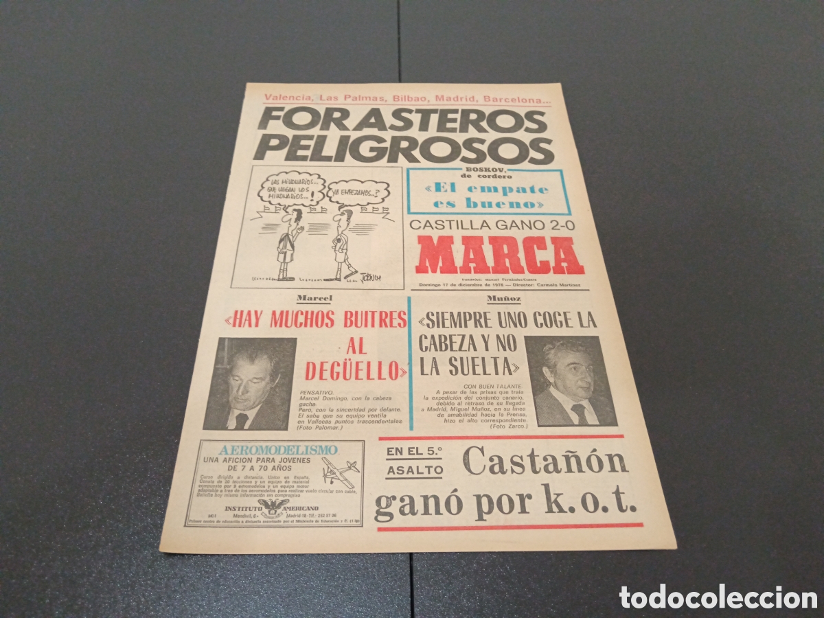 Coleccionismo deportivo: MARCA 17/12/1978 - Foto 1
