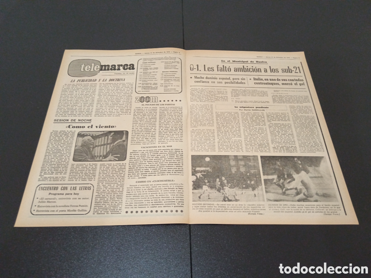Coleccionismo deportivo: MARCA 21/12/1978 - Foto 2