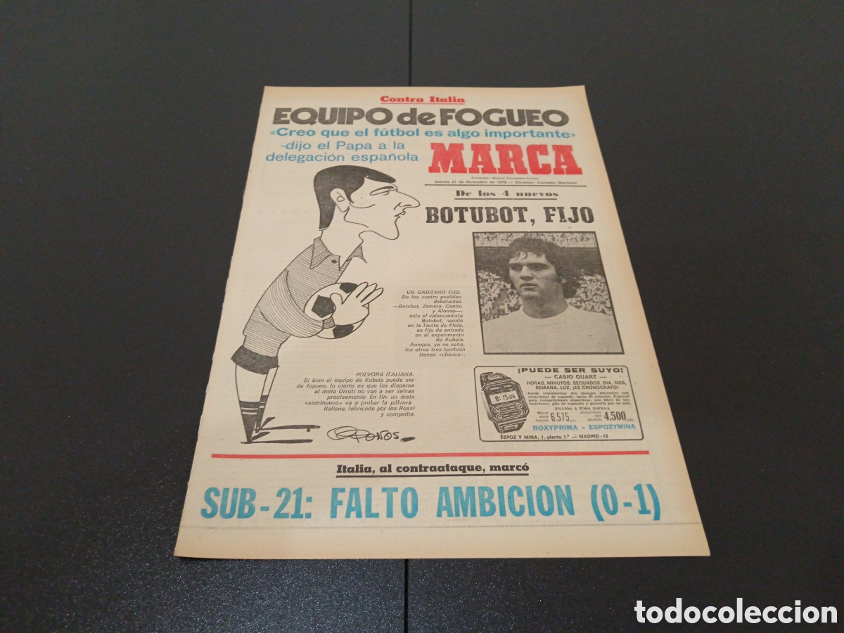 Coleccionismo deportivo: MARCA 21/12/1978 - Foto 1