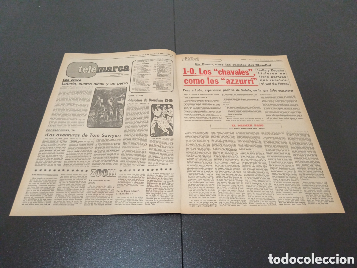Coleccionismo deportivo: MARCA 22/12/1978 - Foto 2
