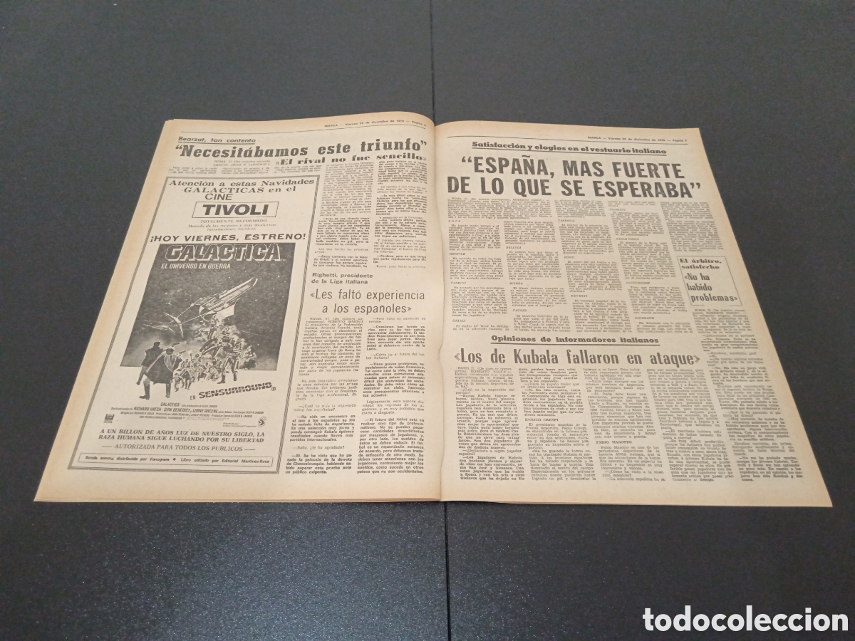 Coleccionismo deportivo: MARCA 22/12/1978 - Foto 4