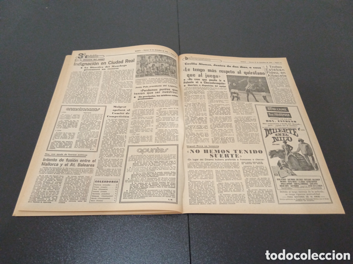 Coleccionismo deportivo: MARCA 22/12/1978 - Foto 7