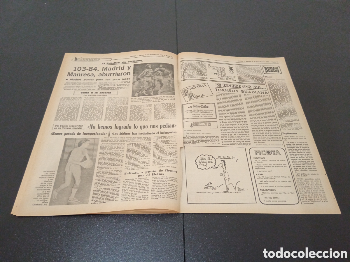 Coleccionismo deportivo: MARCA 22/12/1978 - Foto 8
