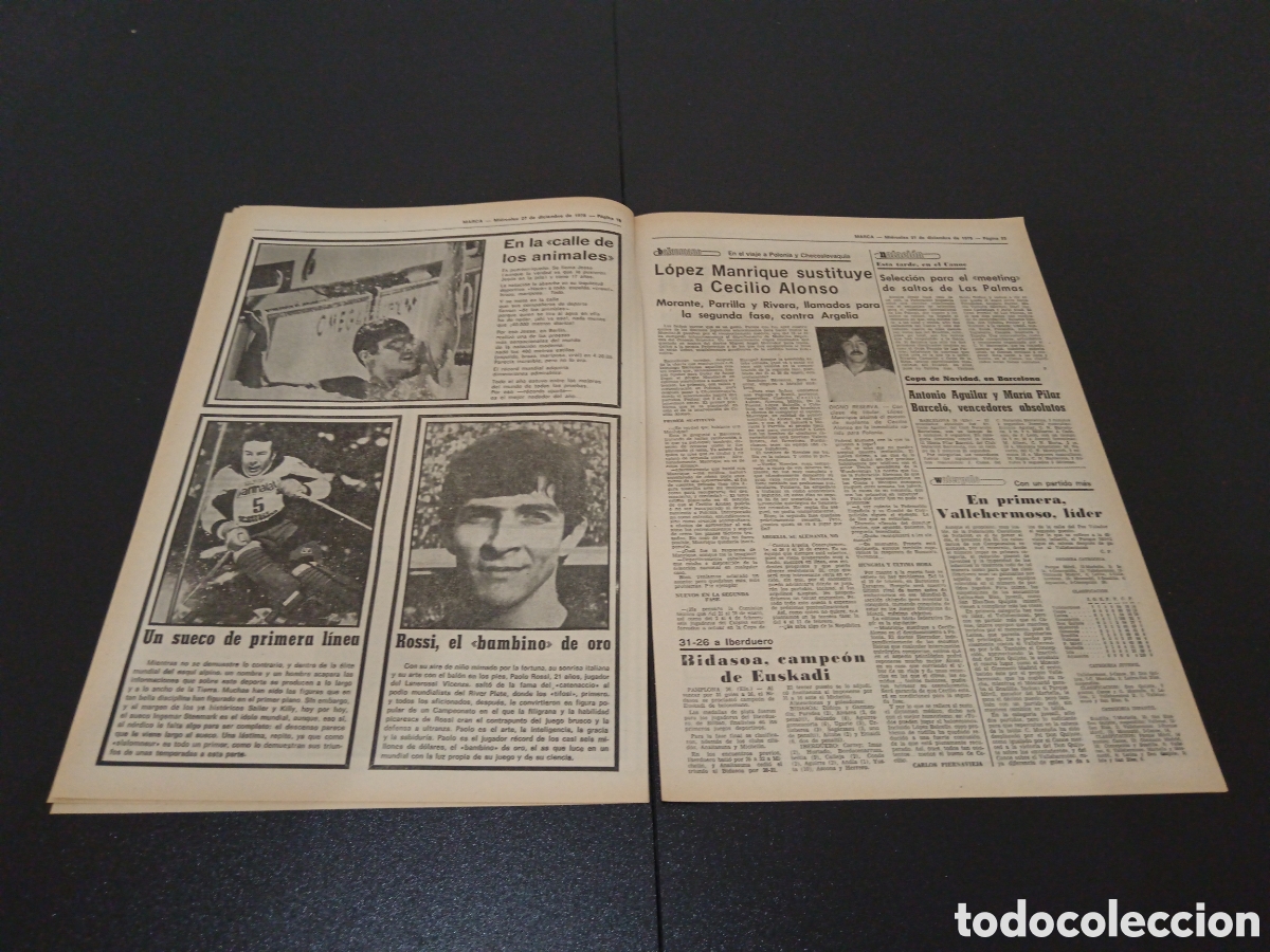 Coleccionismo deportivo: MARCA 27/12/1978 - Foto 5