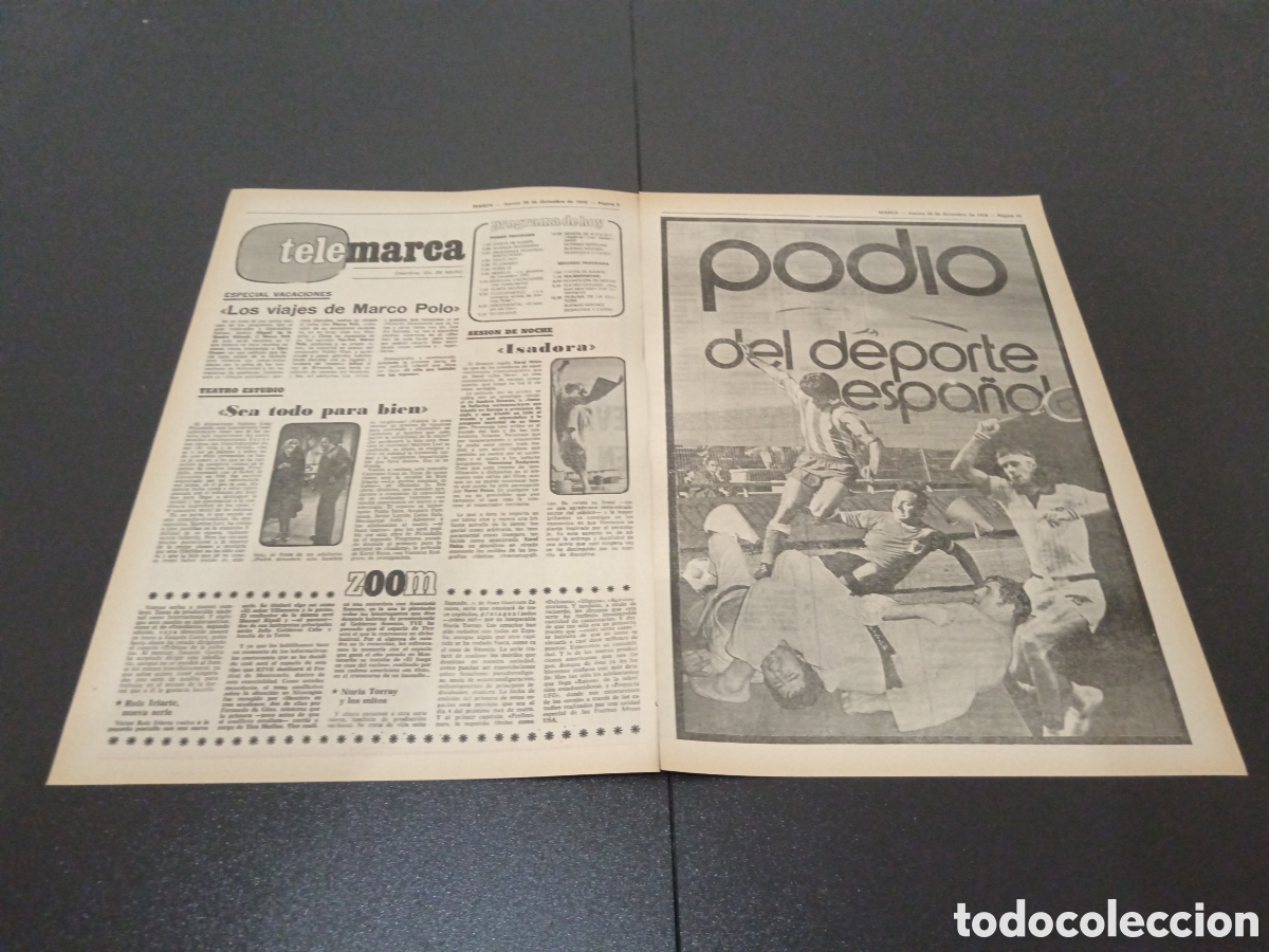 Coleccionismo deportivo: MARCA 28/12/1978 - Foto 2