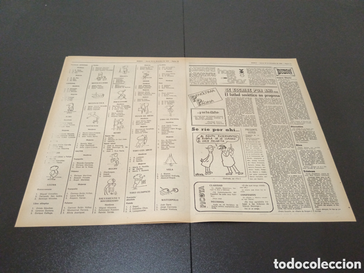 Coleccionismo deportivo: MARCA 28/12/1978 - Foto 4