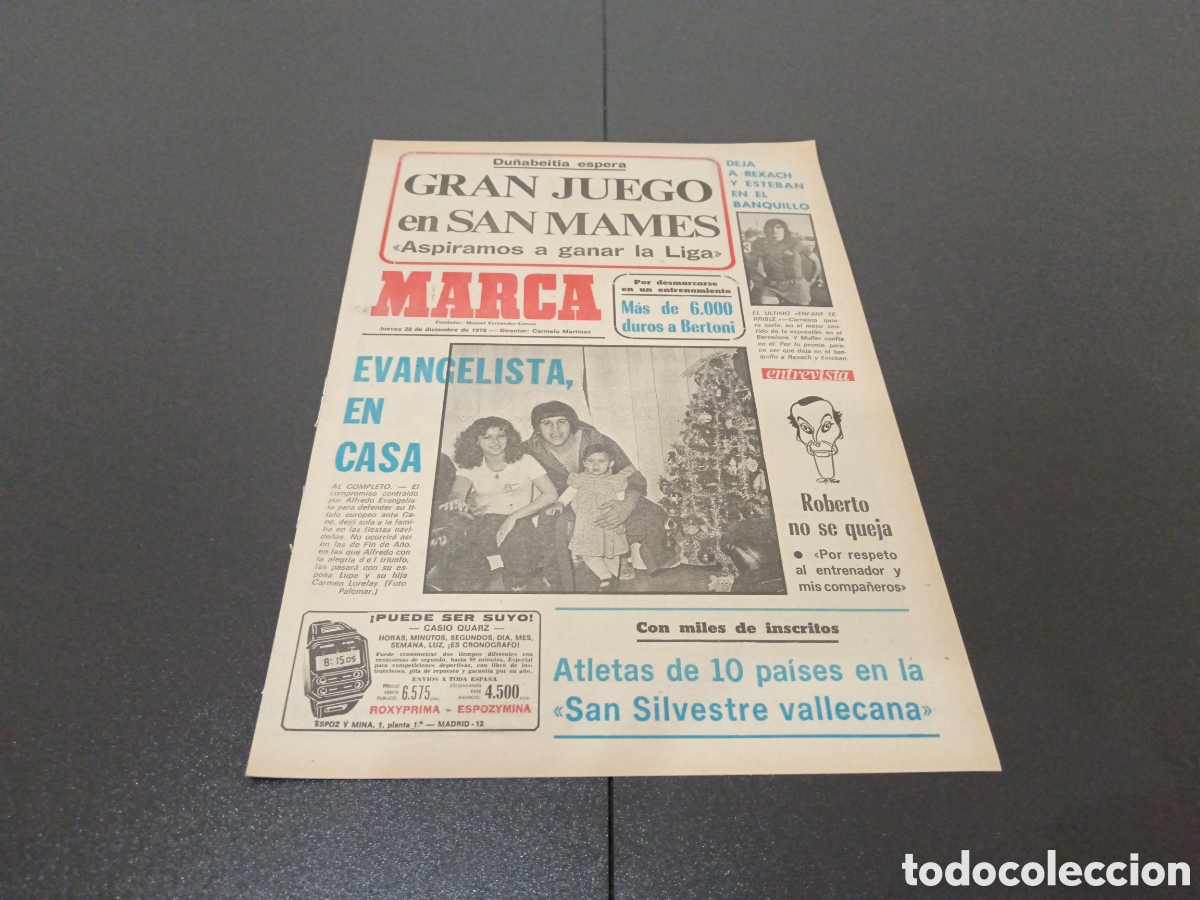 Coleccionismo deportivo: MARCA 28/12/1978 - Foto 1