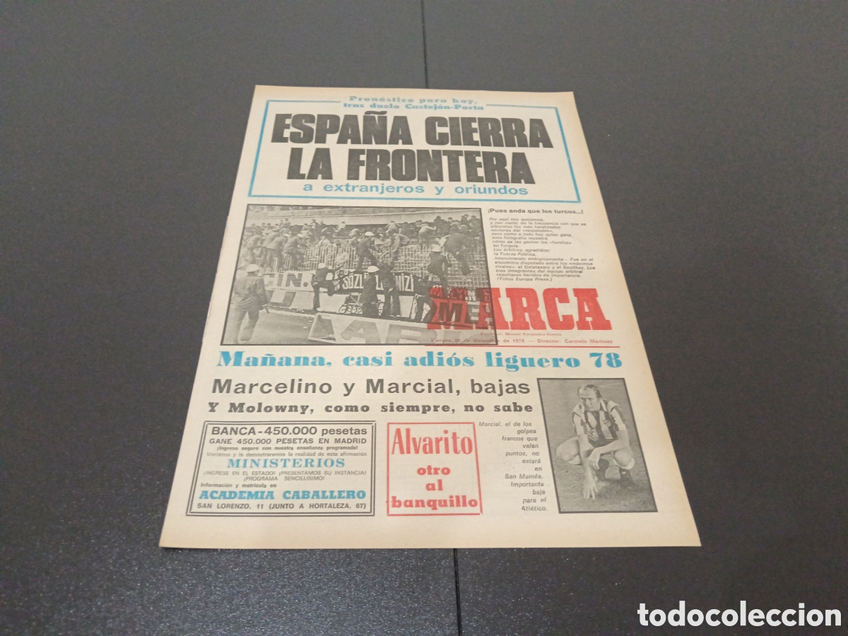 Coleccionismo deportivo: MARCA 29/12/1978 - Foto 1
