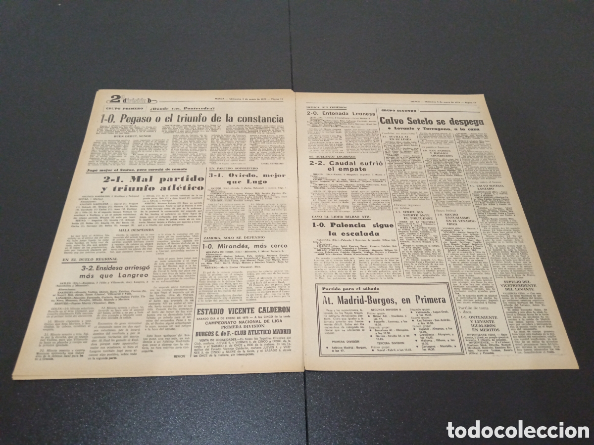 Coleccionismo deportivo: MARCA 03/01/1979 - Foto 7