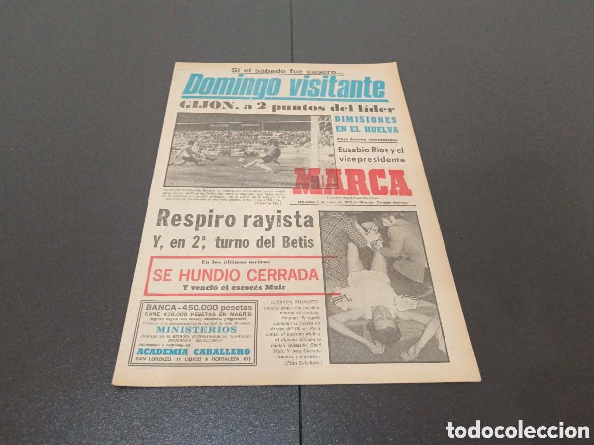 Coleccionismo deportivo: MARCA 03/01/1979 - Foto 1