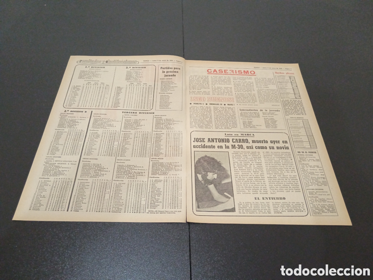 Coleccionismo deportivo: MARCA 08/01/1979 - Foto 2