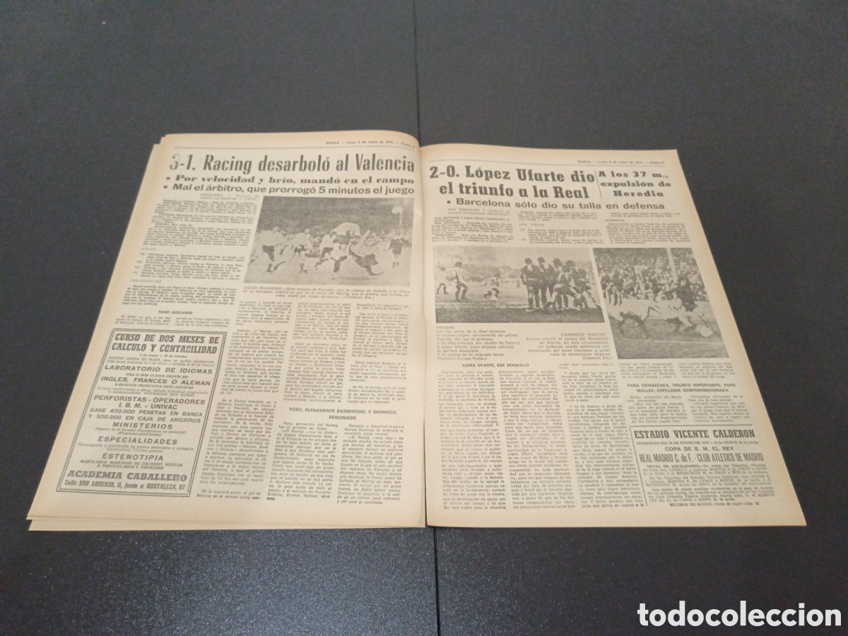 Coleccionismo deportivo: MARCA 08/01/1979 - Foto 5