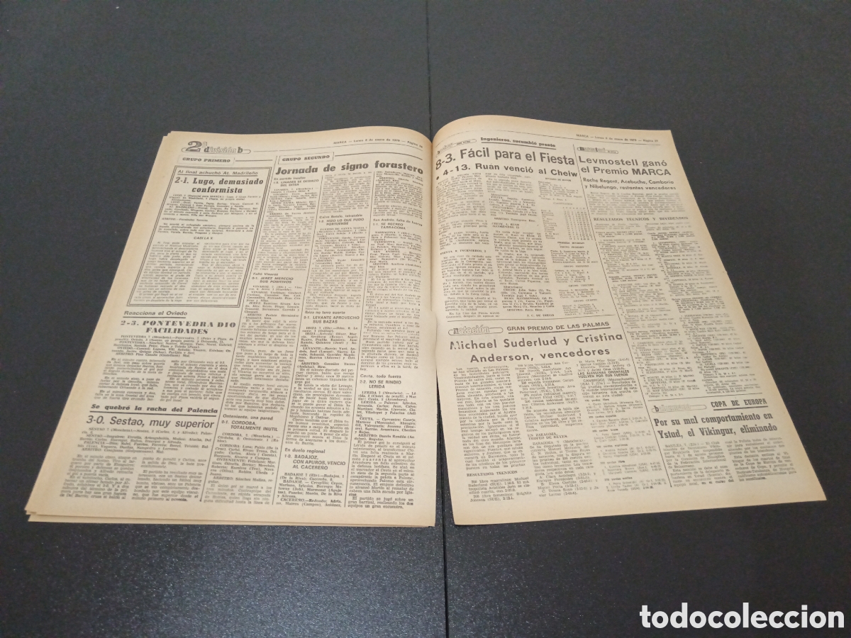 Coleccionismo deportivo: MARCA 08/01/1979 - Foto 12