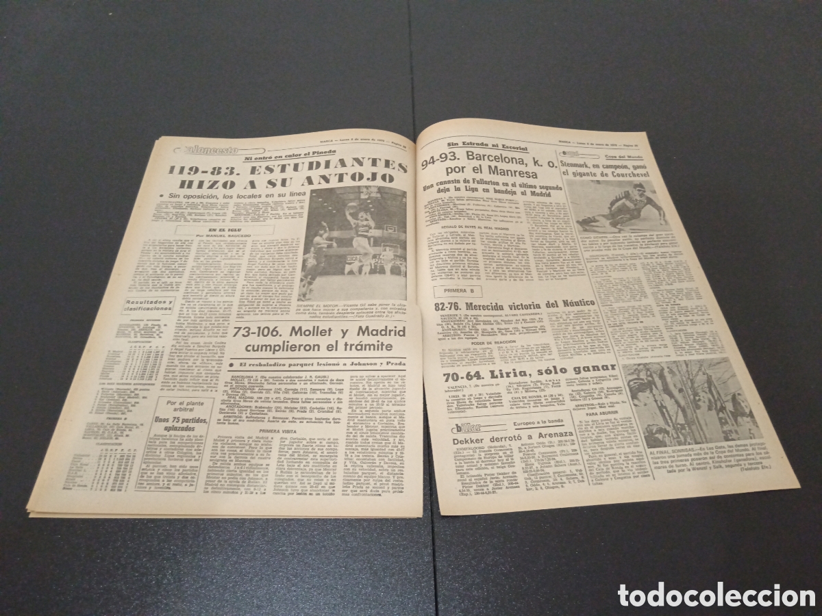 Coleccionismo deportivo: MARCA 08/01/1979 - Foto 13