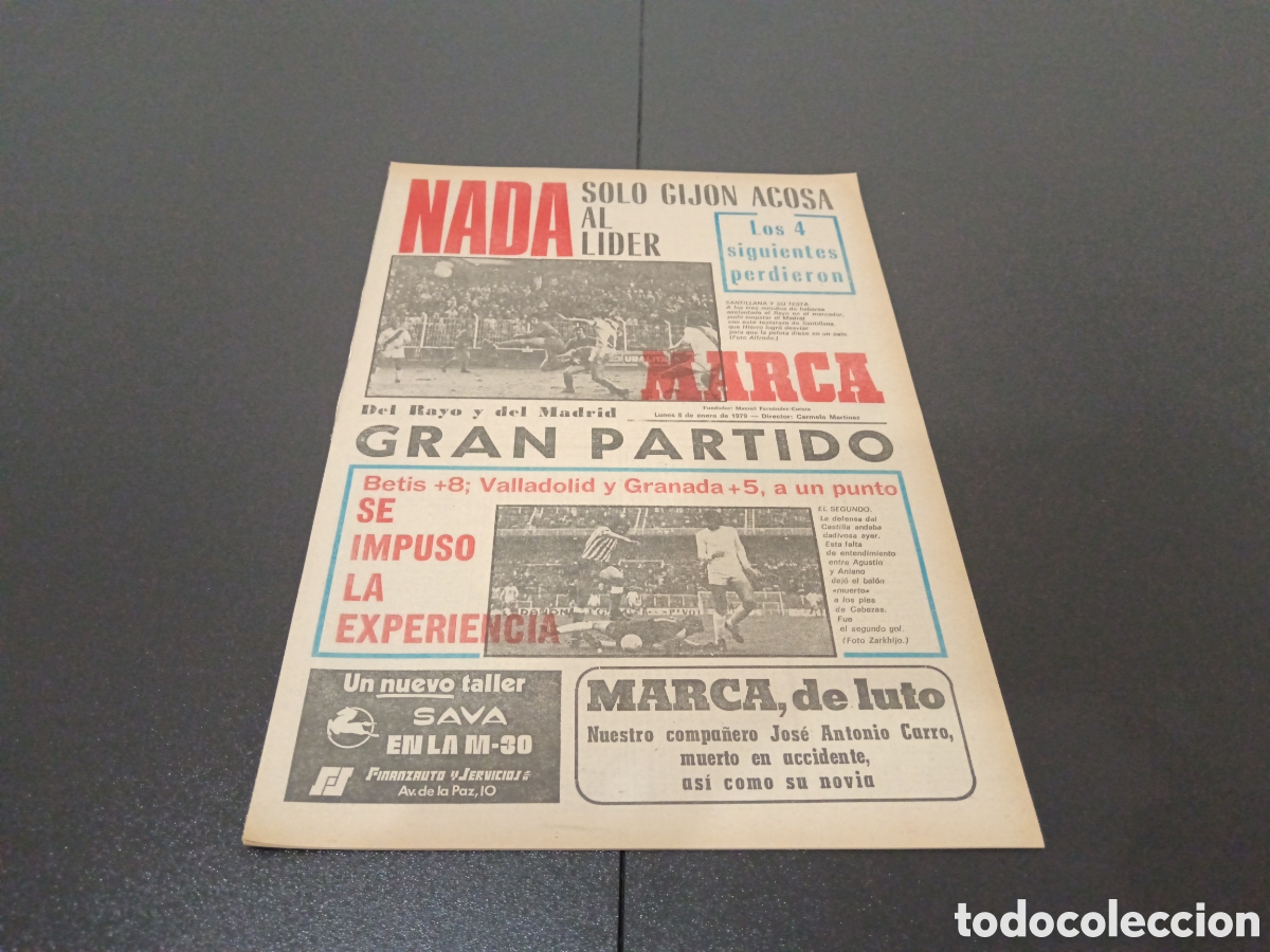 Coleccionismo deportivo: MARCA 08/01/1979 - Foto 1