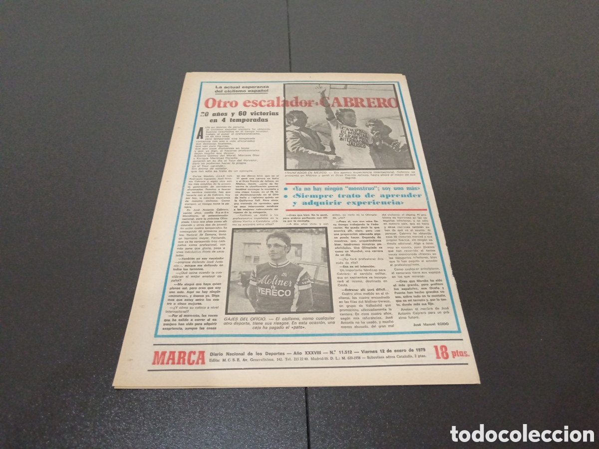 Coleccionismo deportivo: MARCA 12/01/1979 - Foto 5