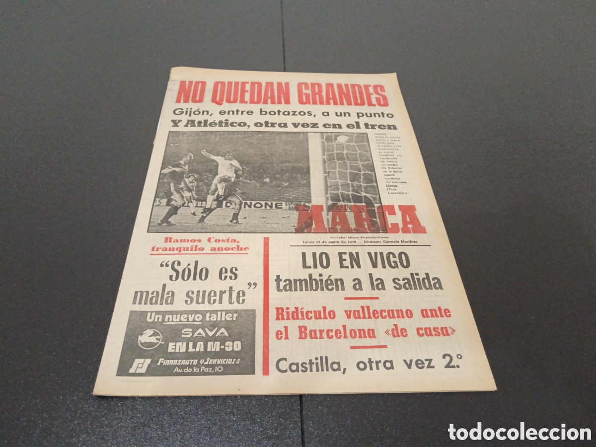 Sammelleidenschaft Sport: MARCA 15/01/1979 BURGOS 1 ESPA&Ntilde;OL 0 BARCELONA 9 RAYO 0 RESUMEN JORNADA LIGA N&deg; 16