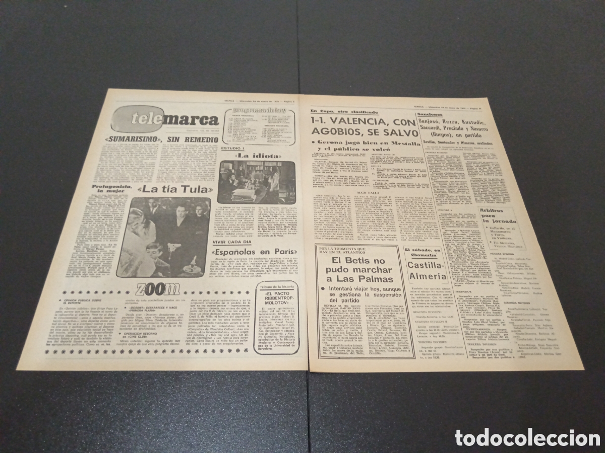Coleccionismo deportivo: MARCA 24/01/1979 JUANITO - Foto 2