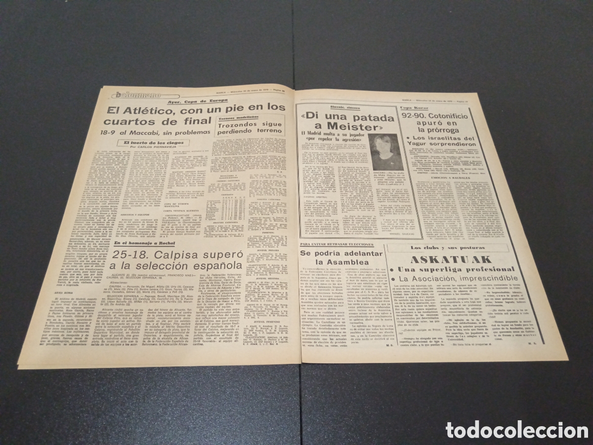Coleccionismo deportivo: MARCA 24/01/1979 JUANITO - Foto 4