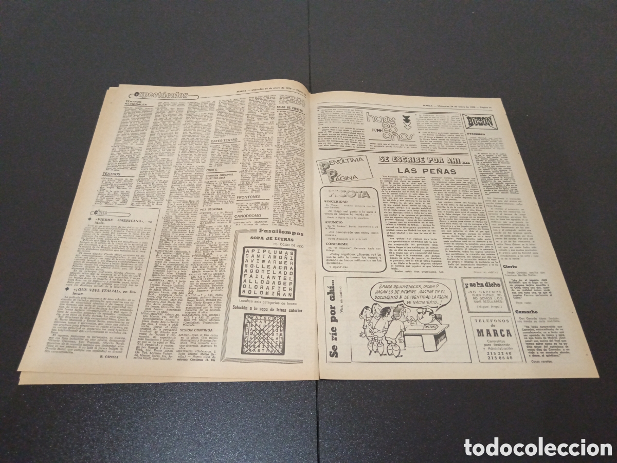 Coleccionismo deportivo: MARCA 24/01/1979 JUANITO - Foto 5