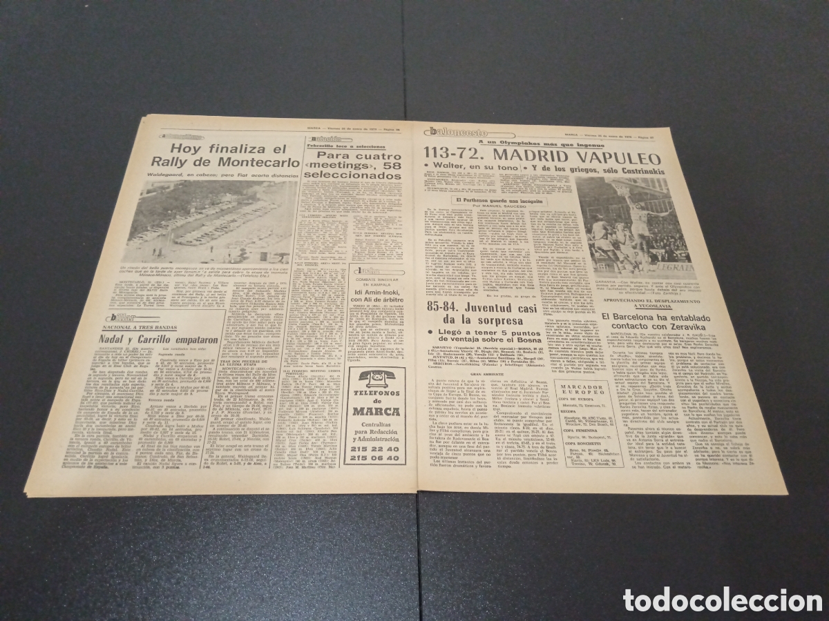 Coleccionismo deportivo: MARCA 26/01/1979 - Foto 5