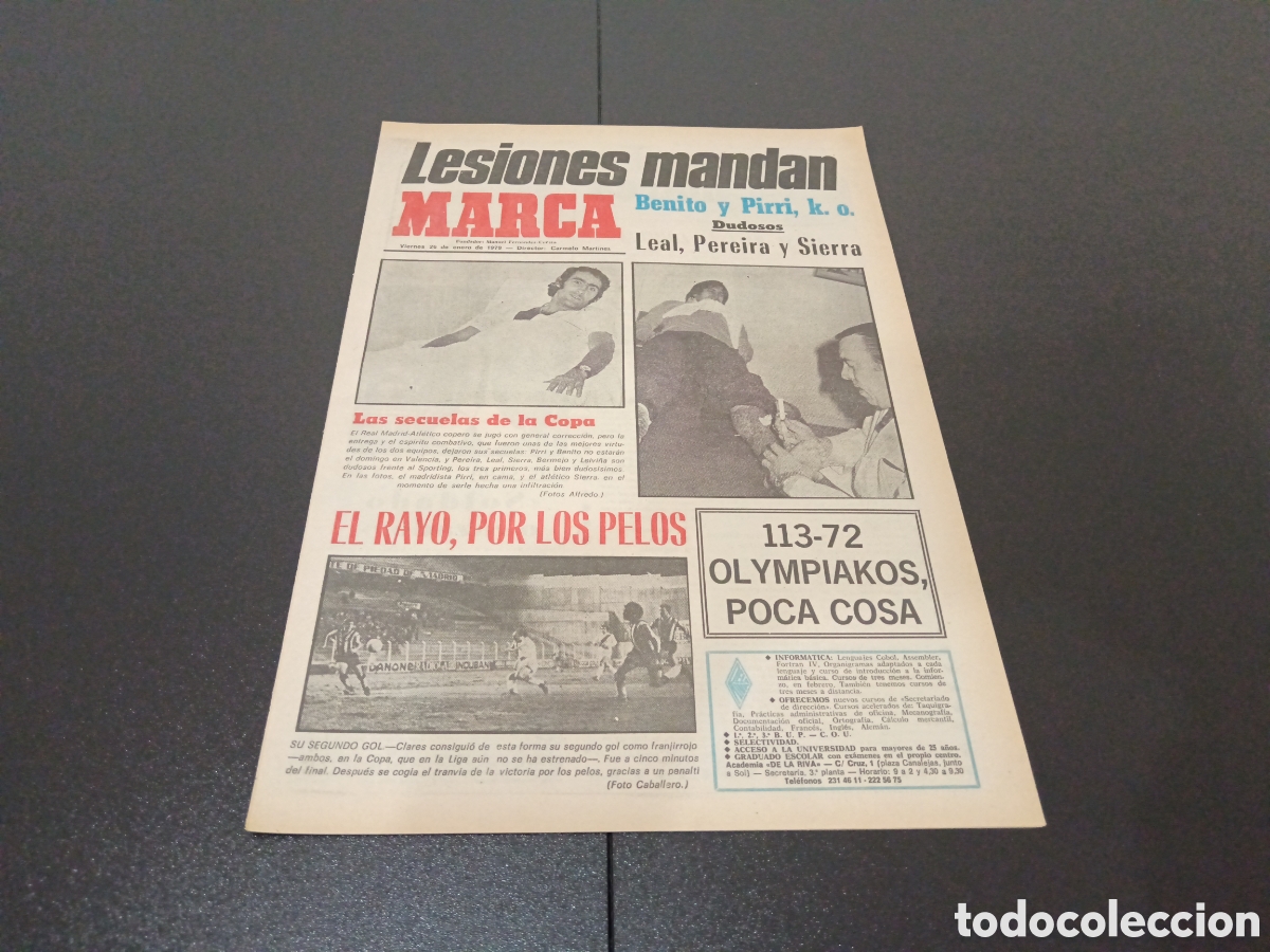 Coleccionismo deportivo: MARCA 26/01/1979 - Foto 1